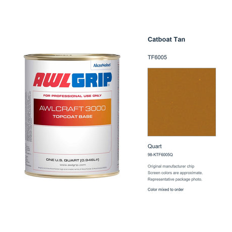 Awlgrip Awlcraft 3000 Catboat Tan TF6005, Quart, 98-KTF6005Q: representative original can with exact manufacturer color card sample