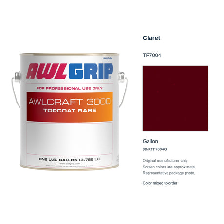 Awlgrip Awlcraft 3000 Claret TF7004, Gallon, 98-KTF7004G: representative original can with exact manufacturer color card sample