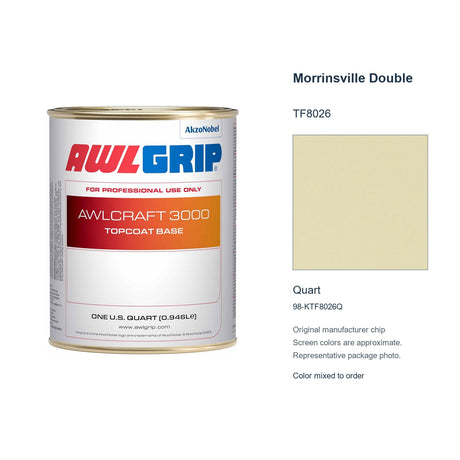 Awlgrip Awlcraft 3000 Morrinsville Double TF8026, Quart, 98-KTF8026Q: representative original can with exact manufacturer color card sample