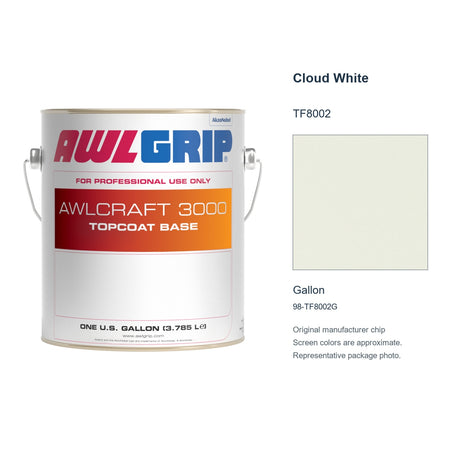 Awlgrip Cloud White TF8002, Gallon, 98-TF8002G: representative original can with exact manufacturer color card sample
