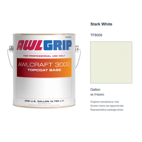 Awlgrip Stark White TF8009, Gallon, 98-TF8009G: representative original can with exact manufacturer color card sample