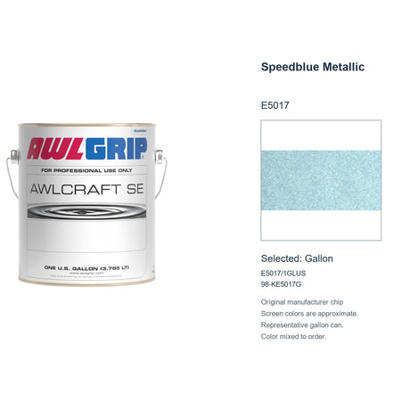 Awlgrip Awlcraft SE Speedblue Metallic E5017, selected Gallon, E5017/1GLUS: original manufacturer chip with representative gallon can