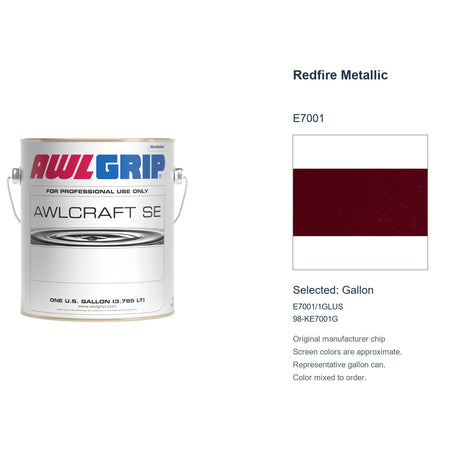 Awlgrip Awlcraft SE Redfire Metallic E7001, selected Gallon, E7001/1GLUS: original manufacturer chip with representative gallon can