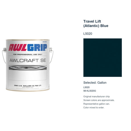 Awlgrip Awlcraft SE Travel Lift (Atlantic) Blue L5020, selected Gallon, L5020: original manufacturer chip with representative gallon can