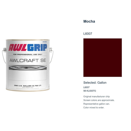 Awlgrip Awlcraft SE Mocha L6007, selected Gallon, L6007: original manufacturer chip with representative gallon can