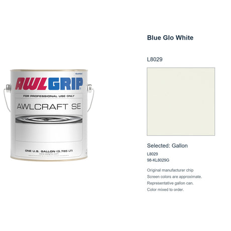 Awlgrip Awlcraft SE Blue Glo White L8029, selected Gallon, L8029: original manufacturer chip with representative gallon can