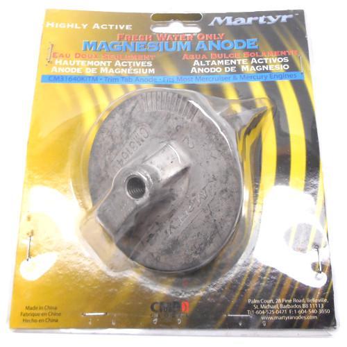 Martyr CM31640KITM magnesium trim tab anode kit in labeled freshwater-only retail packaging