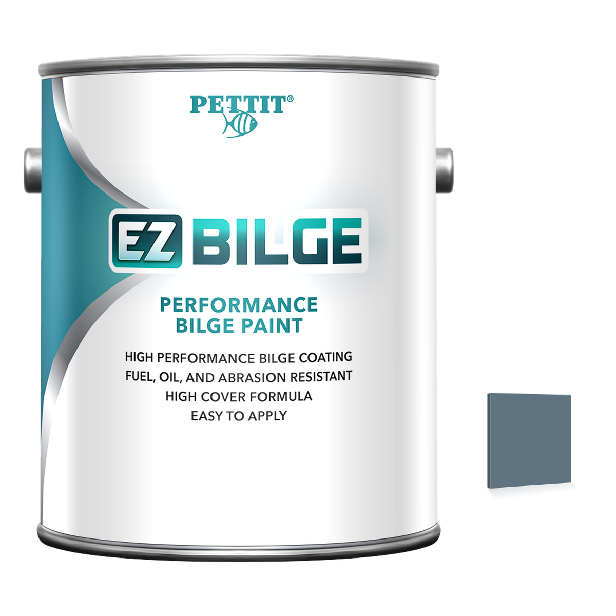 Pettit EZ Bilge packaging with official Gray color swatch