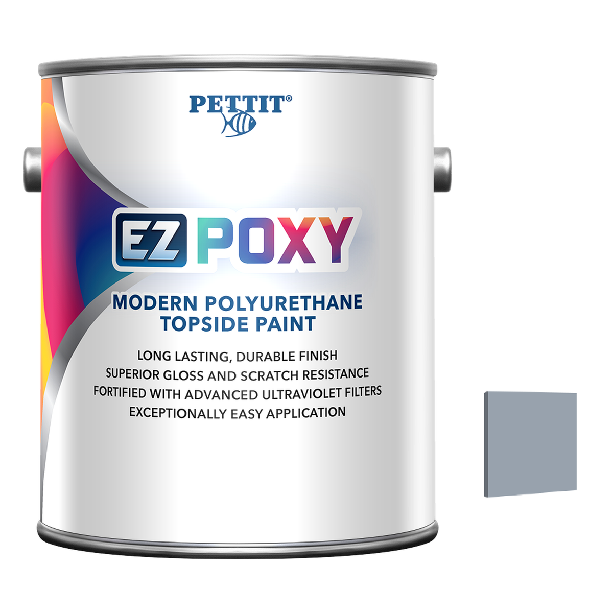 Pettit EZ-Poxy packaging with official Kingston Gray color swatch
