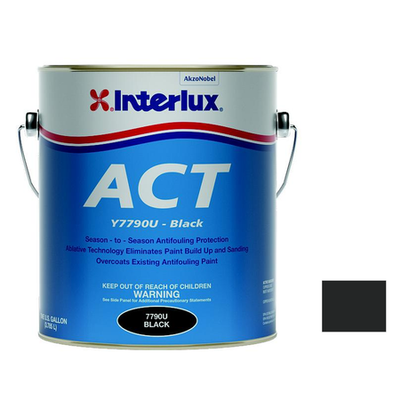 Interlux act representative 1 Gallon packaging with manufacturer Y7790U Black swatch