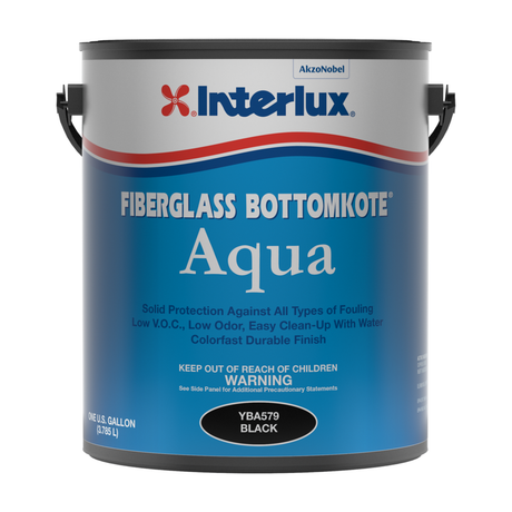 Interlux fiberglass bottomkote r aqua representative 1 Gallon packaging, clean view