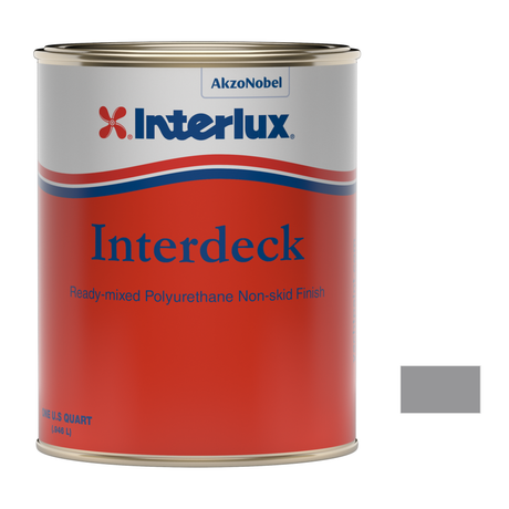 Interlux interdeck representative 1 Quart packaging with manufacturer YJF684 Gray swatch