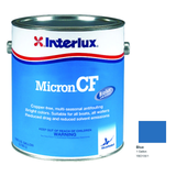 Interlux Micron CF Antifouling Bottom Paint — Blue — 1 Gallon — YBD100/1; manufacturer can illustration with original manufacturer color swatch