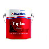 Interlux Toplac Plus representative one-gallon packaging with official YLK000 Snow White swatch