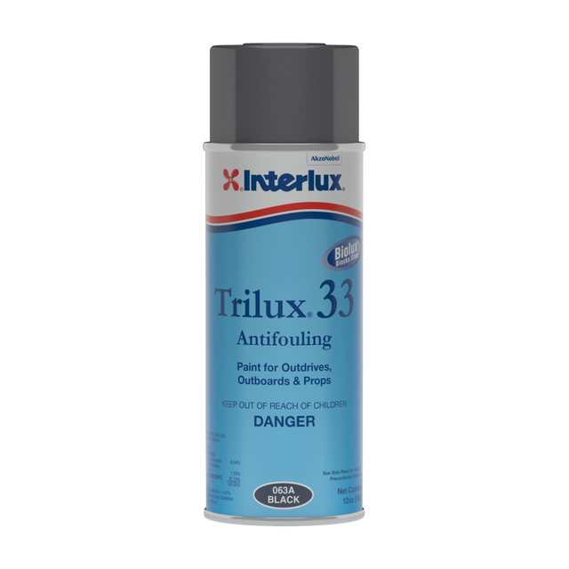 Interlux trilux 33 aerosol representative 12 fl.oz packaging, clean view