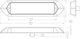 Javelin 600X Underwater Light — manufacturer dimensional drawing