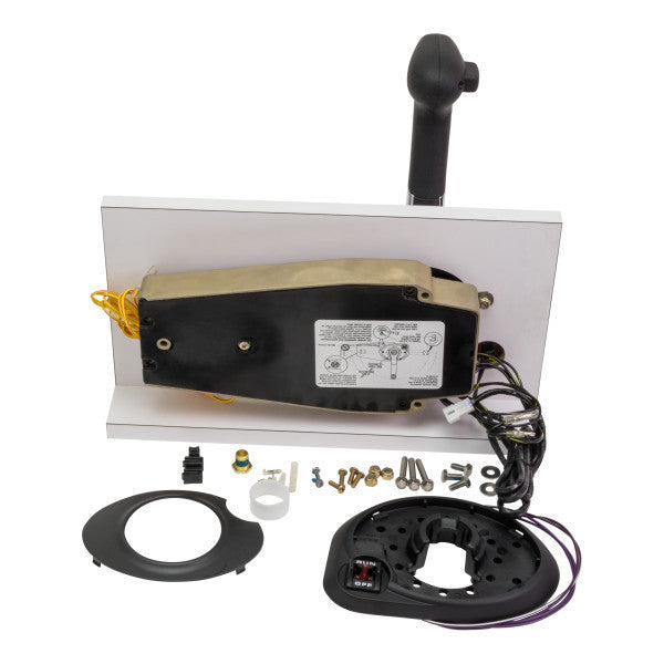 Quicksilver 8M0030551 panel-mount control rear mounting view and wiring