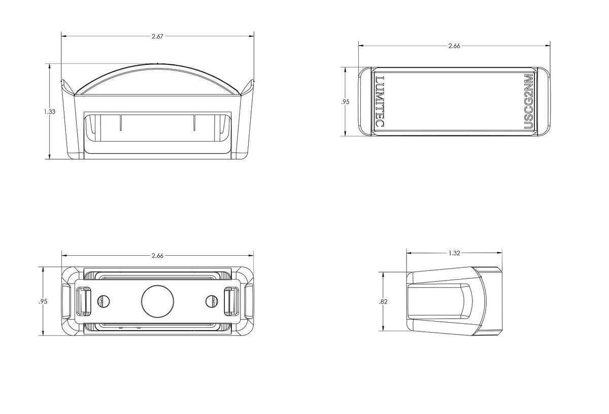 Contour Inset Navigation Light manufacturer dimensions