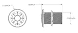 Lutra LED Livewell Light - Spectrum — manufacturer dimensional drawing
