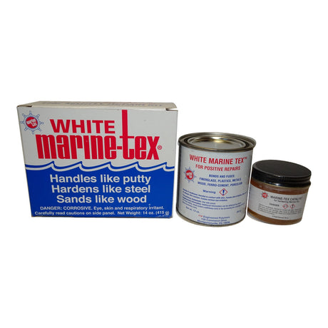 Marine-Tex RM306C White 14 oz epoxy repair kit with resin and hardener