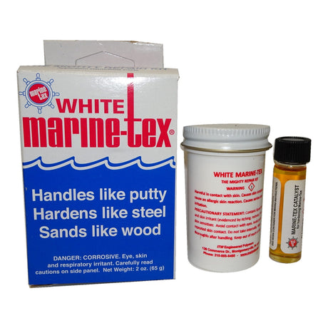 Marine-Tex RM305C White 2 oz epoxy repair kit with resin and hardener