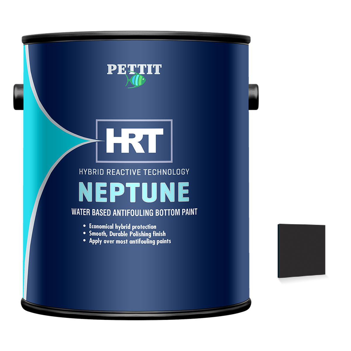 Pettit Neptune HRT packaging with official Black color swatch