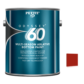 Pettit Odyssey 60 packaging with official Red color swatch