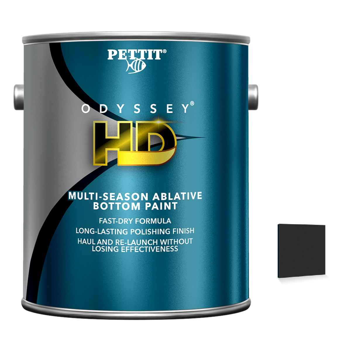 Pettit Odyssey HD packaging with official Black color swatch