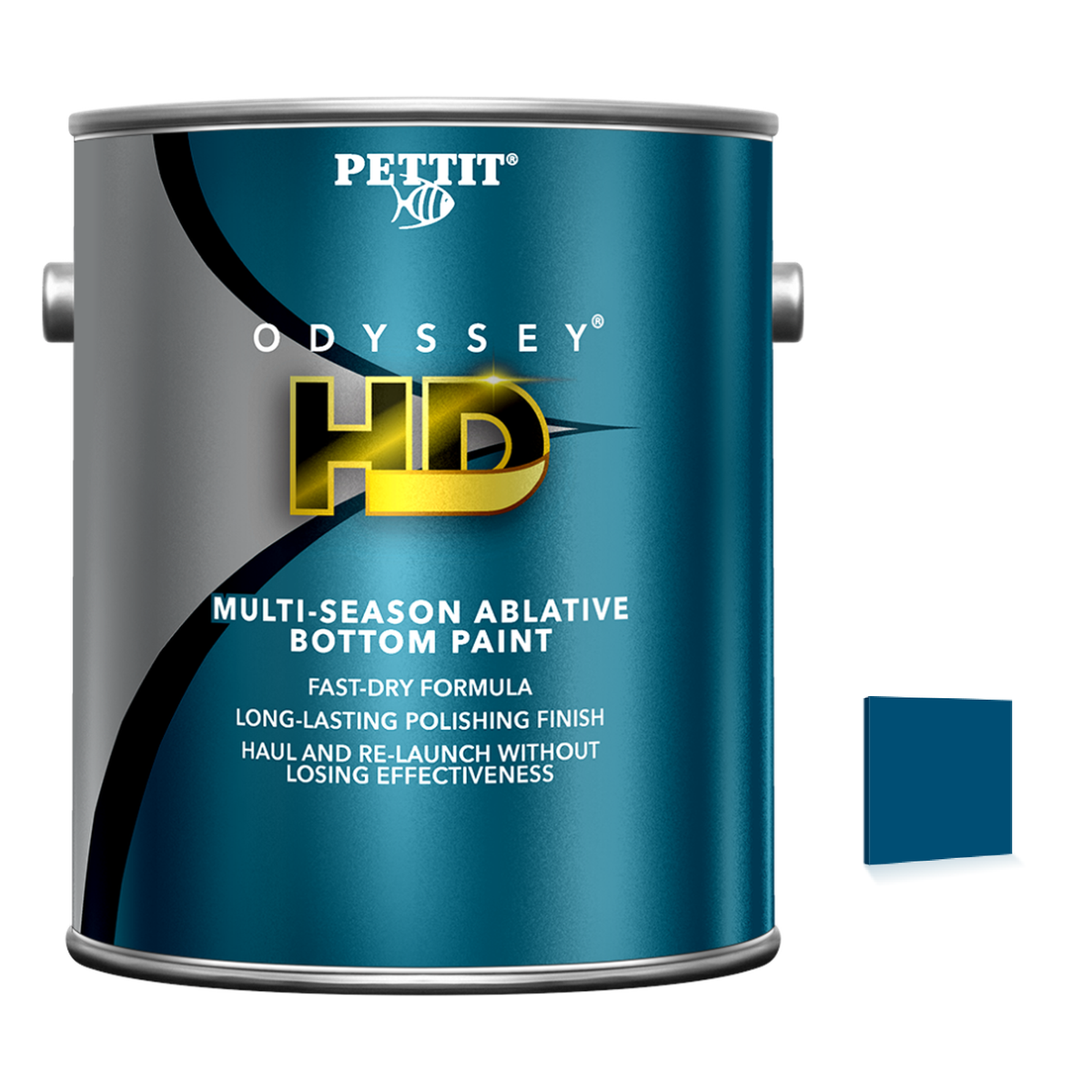 Pettit Odyssey HD packaging with official Dark Blue color swatch