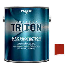 Pettit Odyssey Triton packaging with official Red color swatch