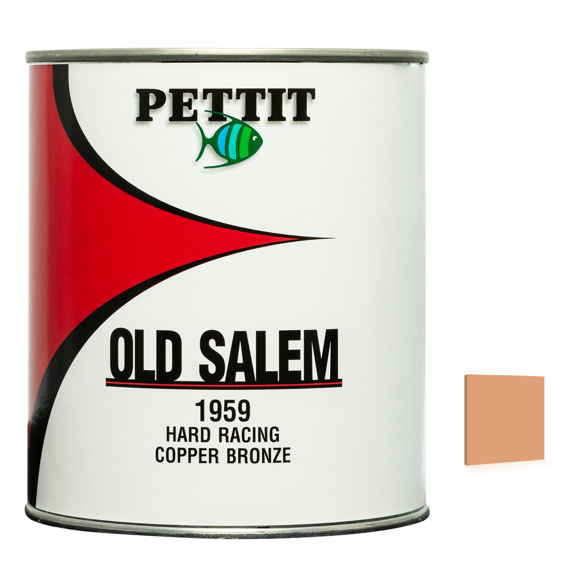 Pettit Old Salem Copper Bronze 1959 packaging with official Bronze color swatch