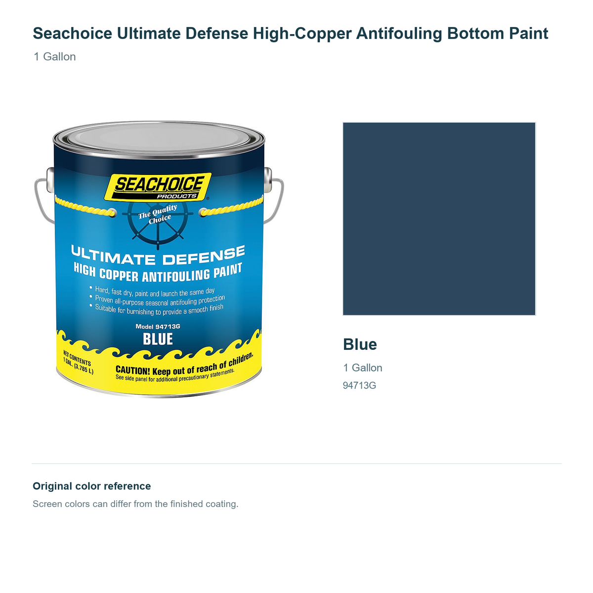 50-94713G | 1 Gallon | Blue | can and original swatch