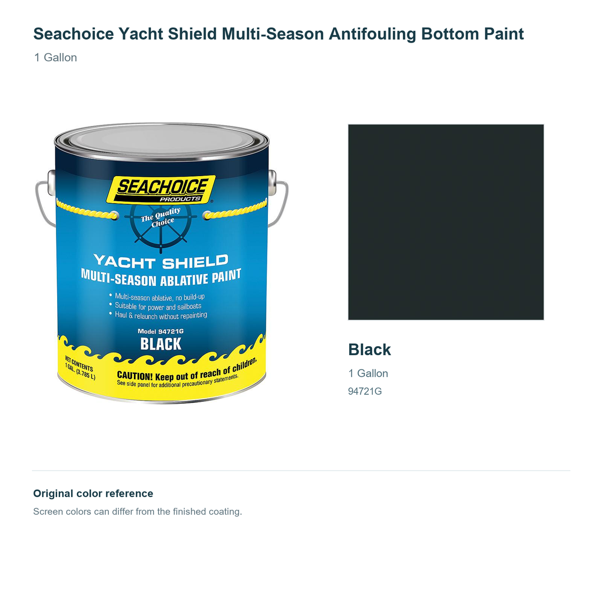 50-94721G | 1 Gallon | Black | can and original swatch