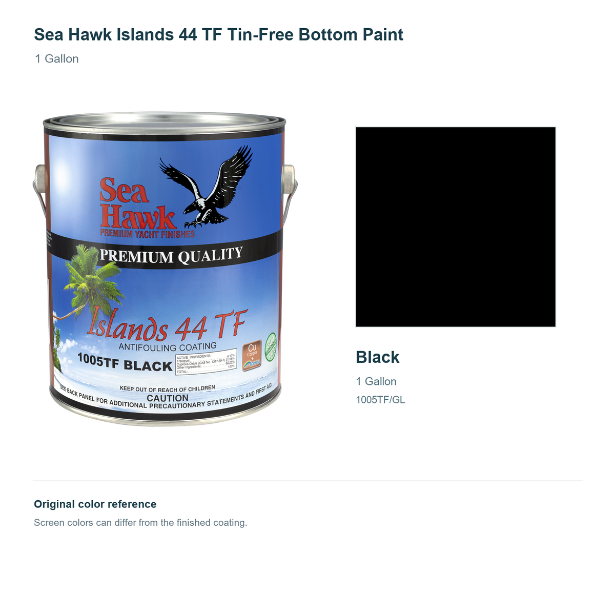 95-1005TFGL | 1 Gallon | Black | can and original swatch