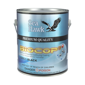 95-12051GL-clean | Original Sea Hawk manufacturer Biocop gallon package photo — exact listed Black or Light Gray example; Colorkote can is color-neutral