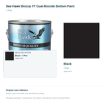 Sea Hawk Biocop TF Dual-Biocide Bottom Paint - 1 Pint - Black - manufacturer can illustration with selected-option panel and original swatch