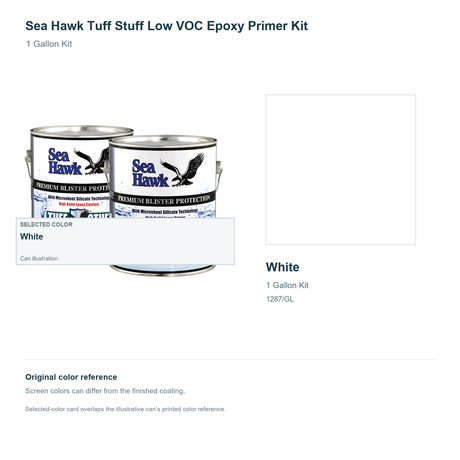 95-1287GLKIT | 1 Gallon Kit | White | can and original swatch