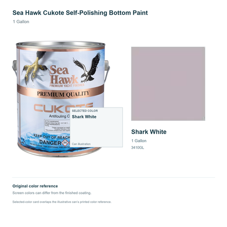 95-3410GL | 1 Gallon | Shark White | can and original swatch