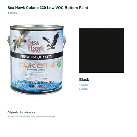 95-3445LGL | 1 Gallon | Black | can and original swatch
