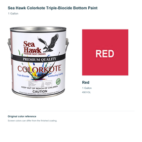 95-4901GL | 1 Gallon | Red | can and original swatch