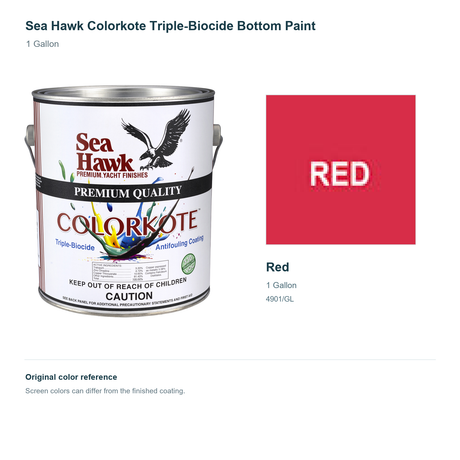 95-4901GL | 1 Gallon | Red | can and original swatch
