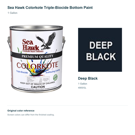 95-4905GL | 1 Gallon | Deep Black | can and original swatch