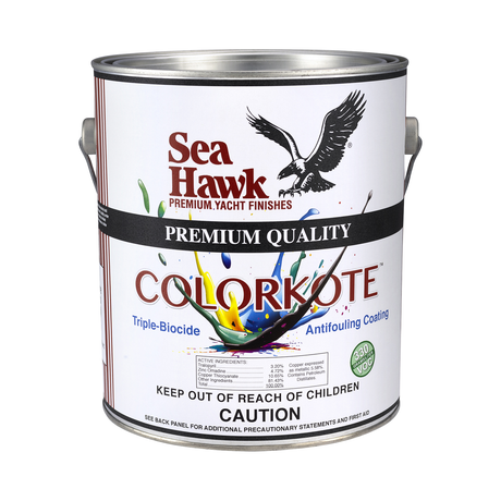 95-4905GL-clean | Original Sea Hawk manufacturer Colorkote gallon package photo — exact listed Black or Light Gray example; Colorkote can is color-neutral