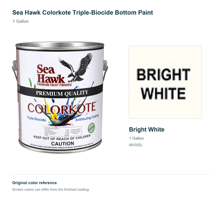 95-4910GL | 1 Gallon | Bright White | can and original swatch