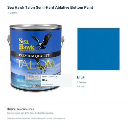 95-6042G | 1 Gallon | Blue | can and original swatch