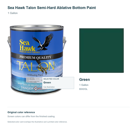 95-6043G | 1 Gallon | Green | can and original swatch