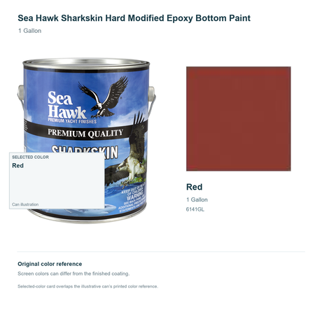 95-6141GL | 1 Gallon | Red | can and original swatch