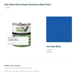 95-AH7002QT | 1 Quart | Jon Boat Blue | can and original swatch