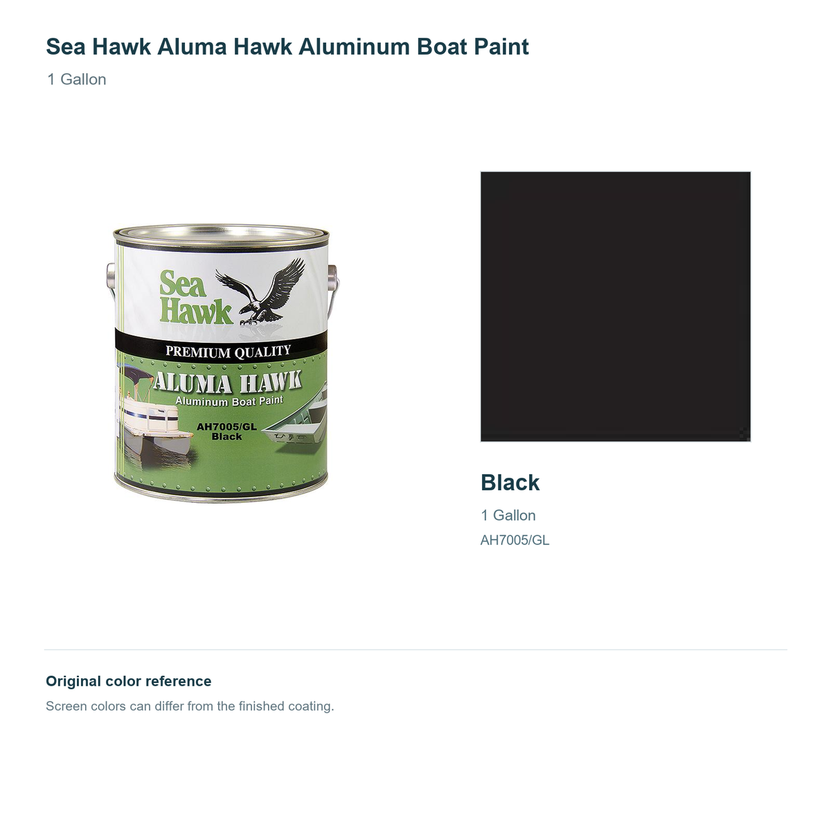 95-AH7005GL | 1 Gallon | Black | can and original swatch