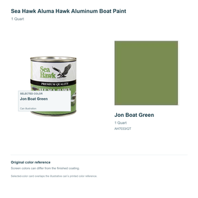 95-AH7033QT | 1 Quart | Jon Boat Green | can and original swatch